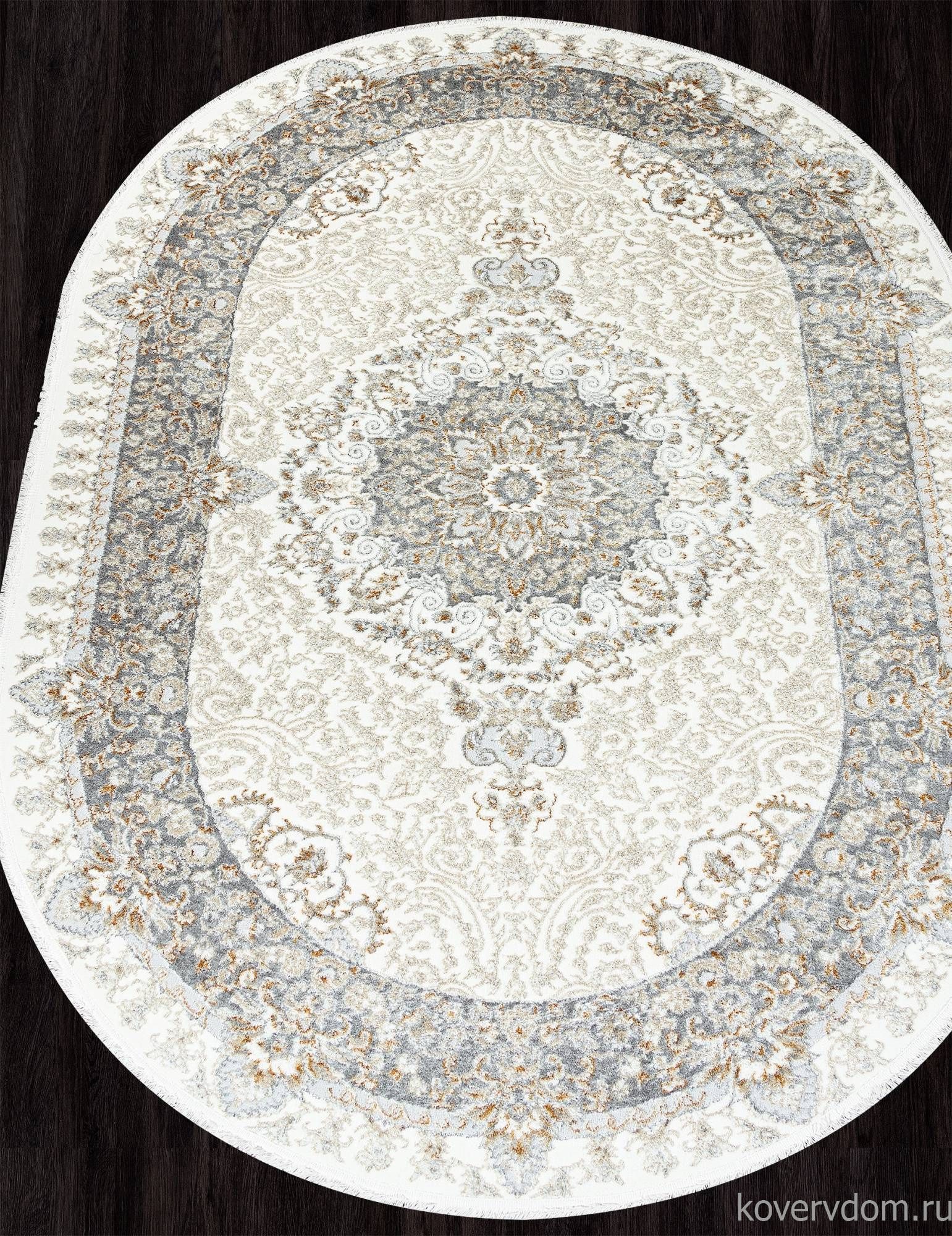 Ковер SAHARA 06066A GREY FDY / CREAM HB Овал
