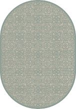 Современный рельефный ковер серый из вискозы GENOVA R 38036 6555 90 ОВАЛ