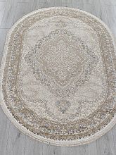 Ковер из Турции из полипропилена MOSSO 27226A BEIGE / NAVY Овал