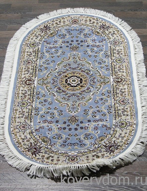 Ковер MASHAD PRESTIGE 02847A L.BLUE / L.BLUE Овал Ковер MASHAD PRESTIGE 02847A L.BLUE / L.BLUE Овал