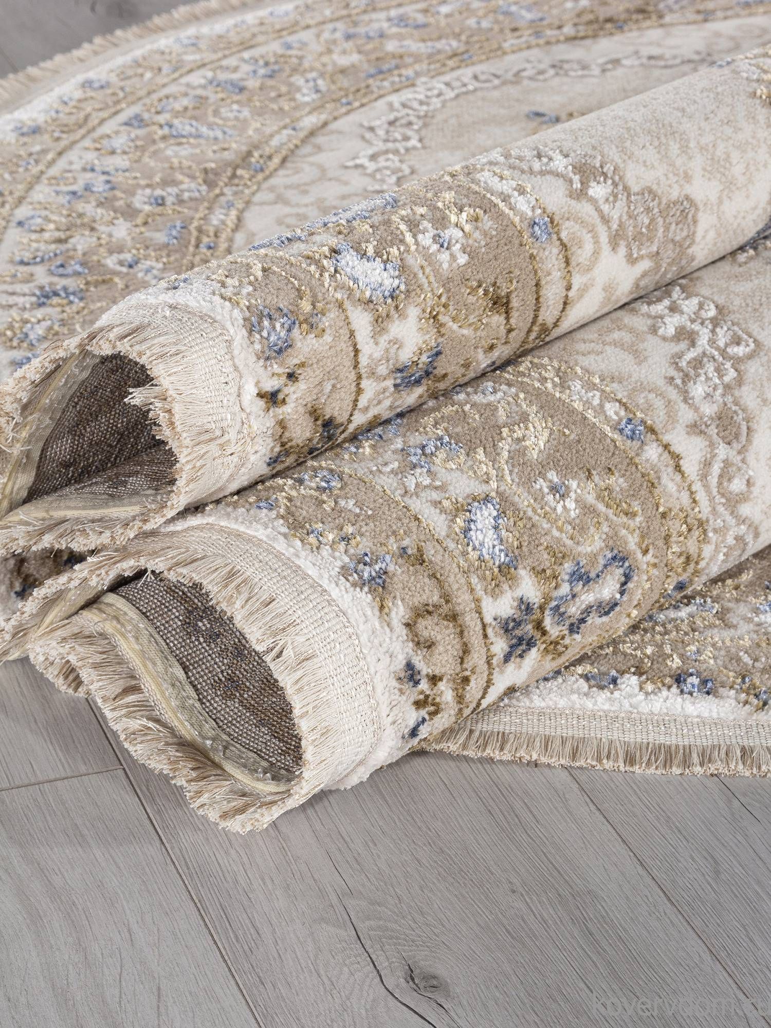 Ковер MOSSO 27226A BEIGE / NAVY Овал