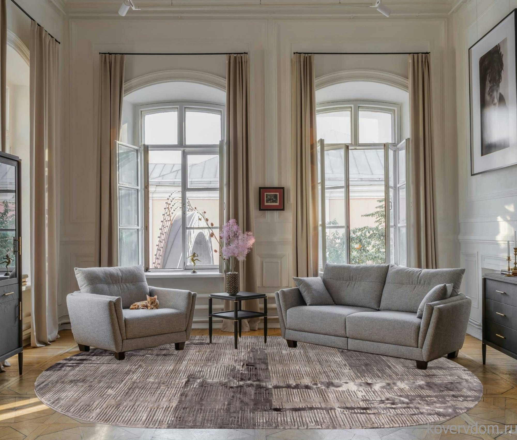 Ковер LUCCI P119A L.GRAY / L.GRAY Овал