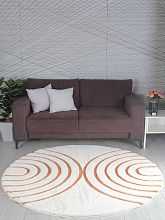 Круглый ковер из Китая RABBIT CARVING PX4005 CREAM / TERRA Круг