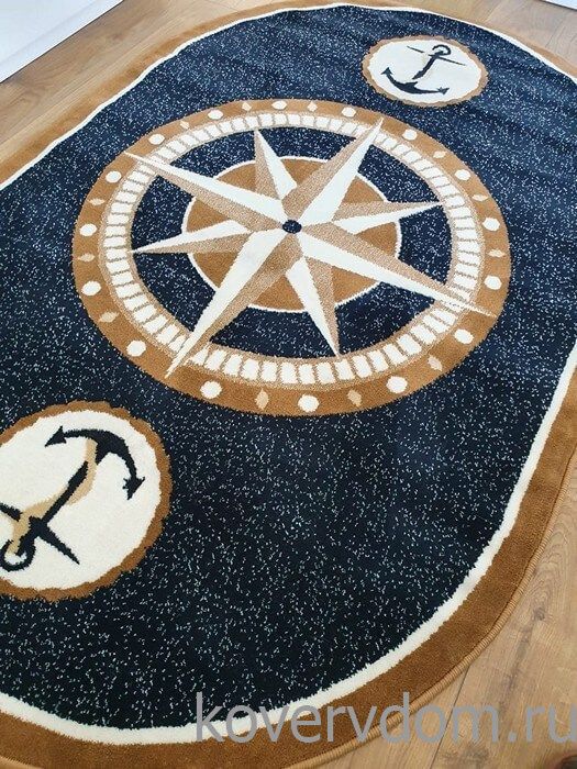Ковер Морской ОВАЛ темно-синий Ковер Морской ОВАЛ темно-синий