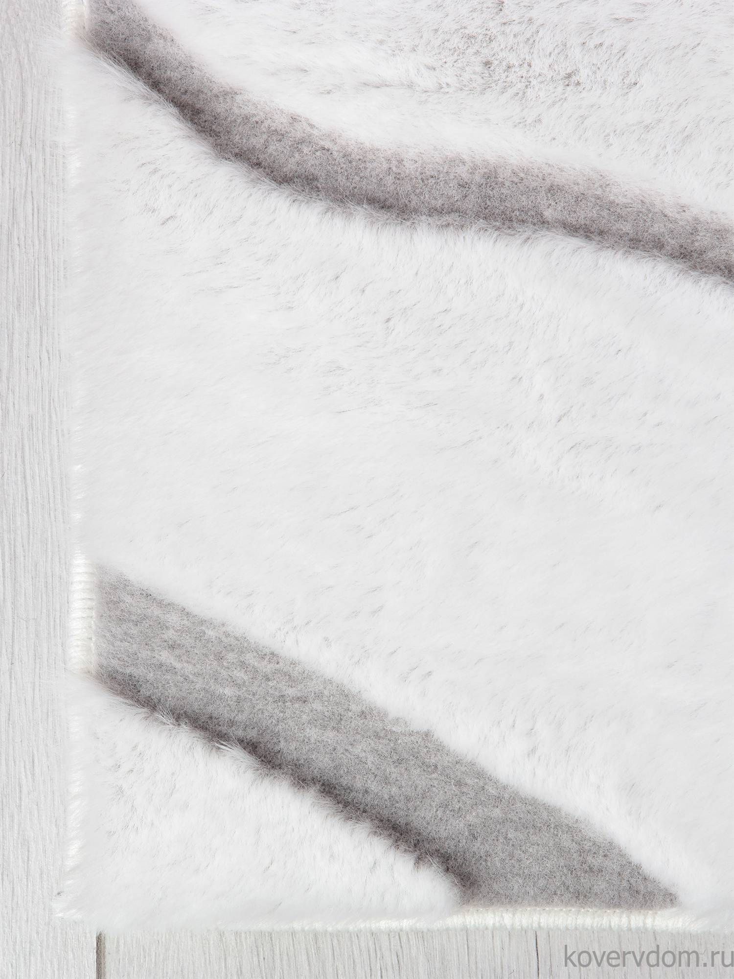 Ковер из искусственного меха RABBIT CARVING PX4004 CREAM / GREY